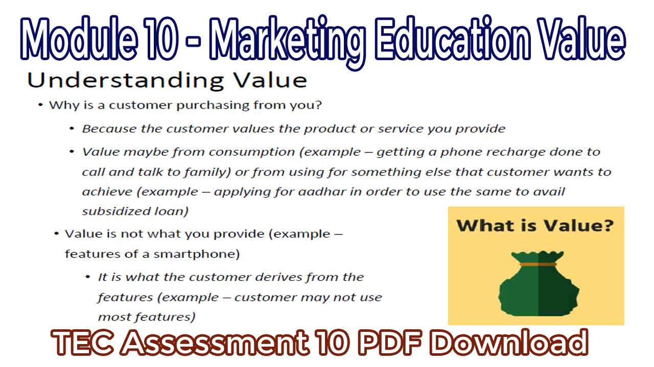 TEC Assessment 10 Answer Key 2024 Marketing Education Value   Tec Assessment 10 Answer Key 